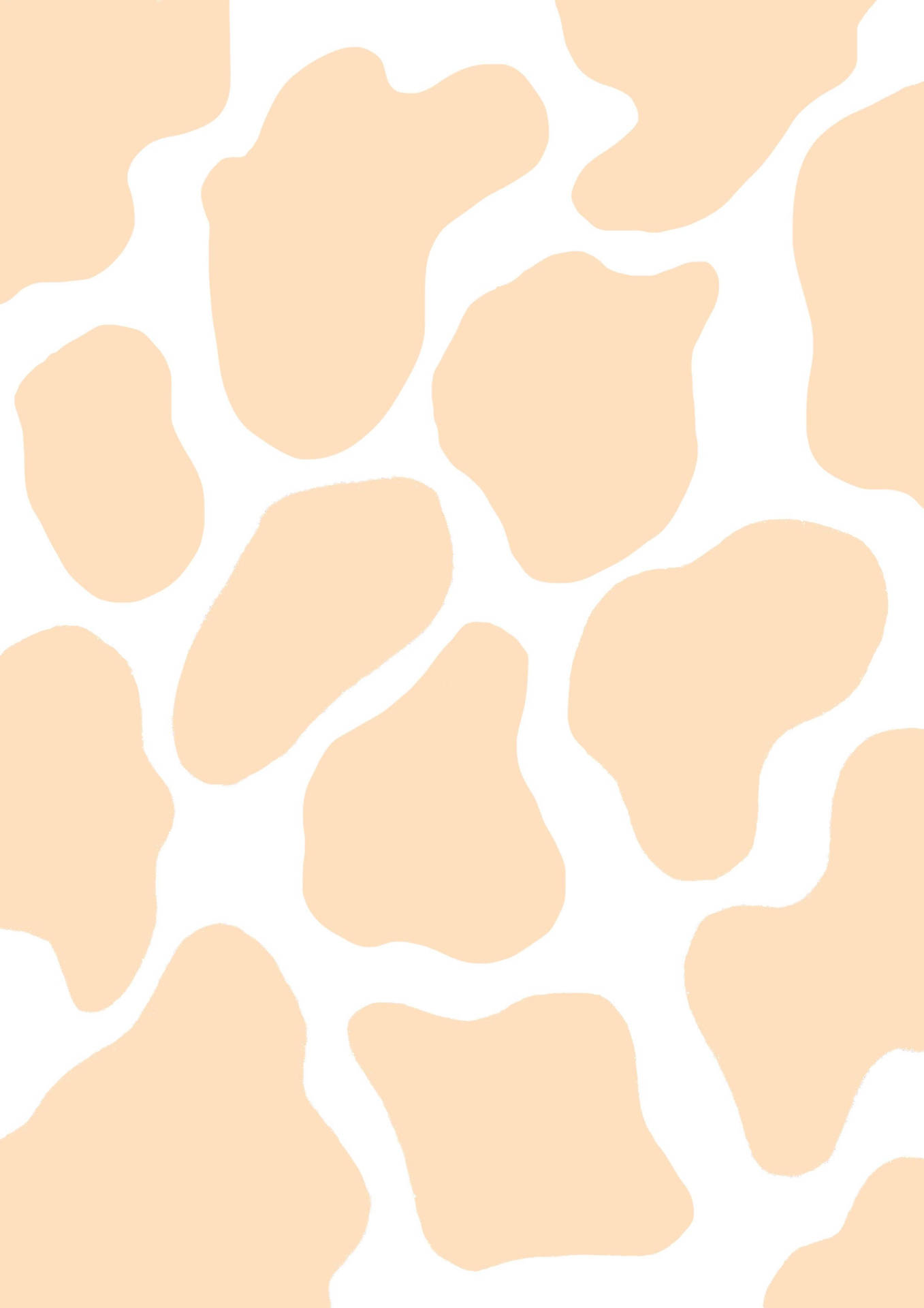 Embrace Eccentricity With Vibrant Pastel Orange Aesthetic Cow Print. Background
