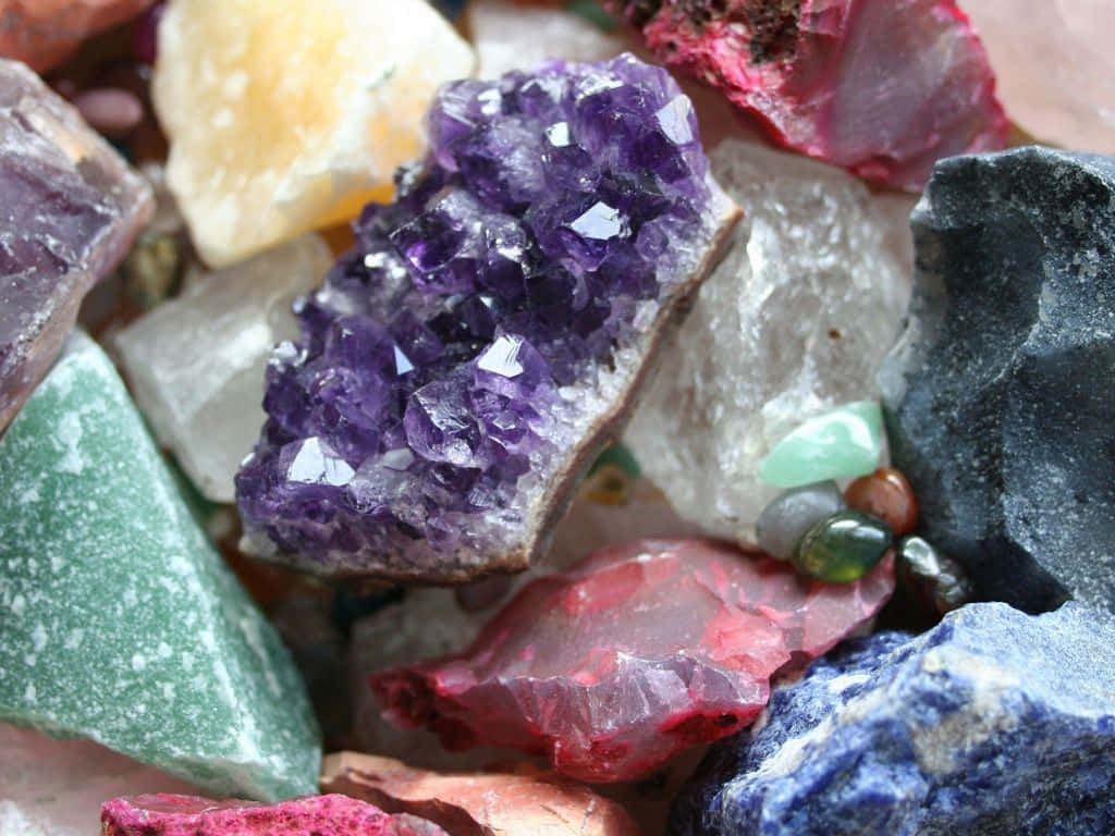 Embrace Gentleness And Healing With The Beauty Of Crystals Background