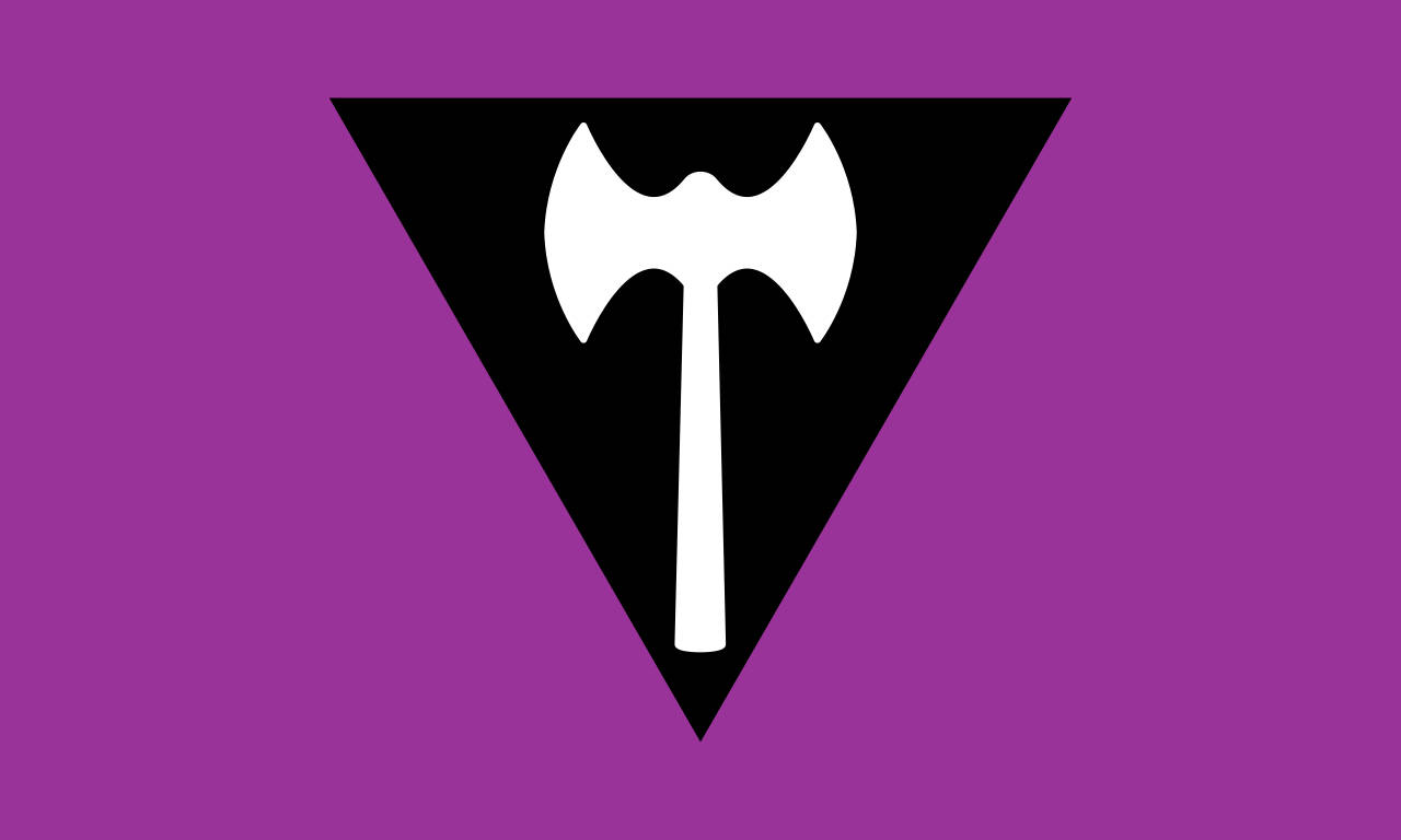 Embrace Symbolism And Pride - Labrys Lesbian Flag Background