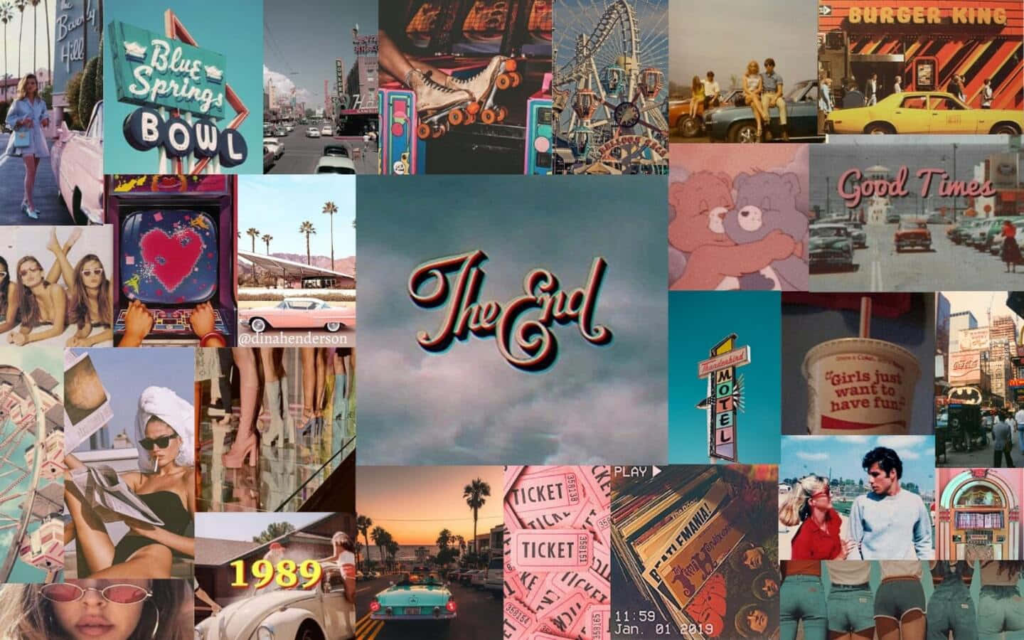 Embrace The Baddie Vintage 90's Vibes Background