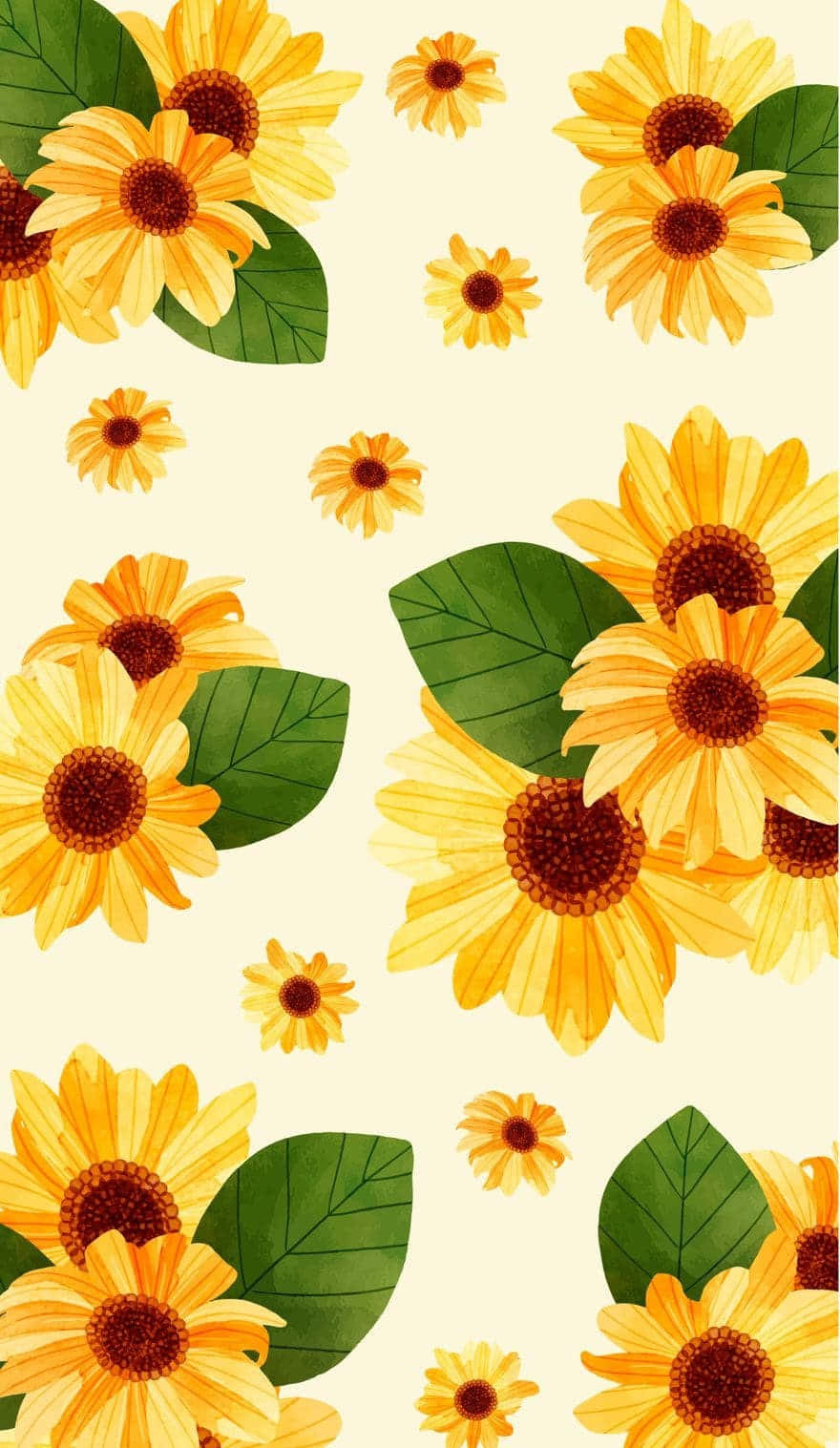 Embrace The Beauty Of A Sunflower With This Aesthetically Pleasing Iphone Wallpaper. Background