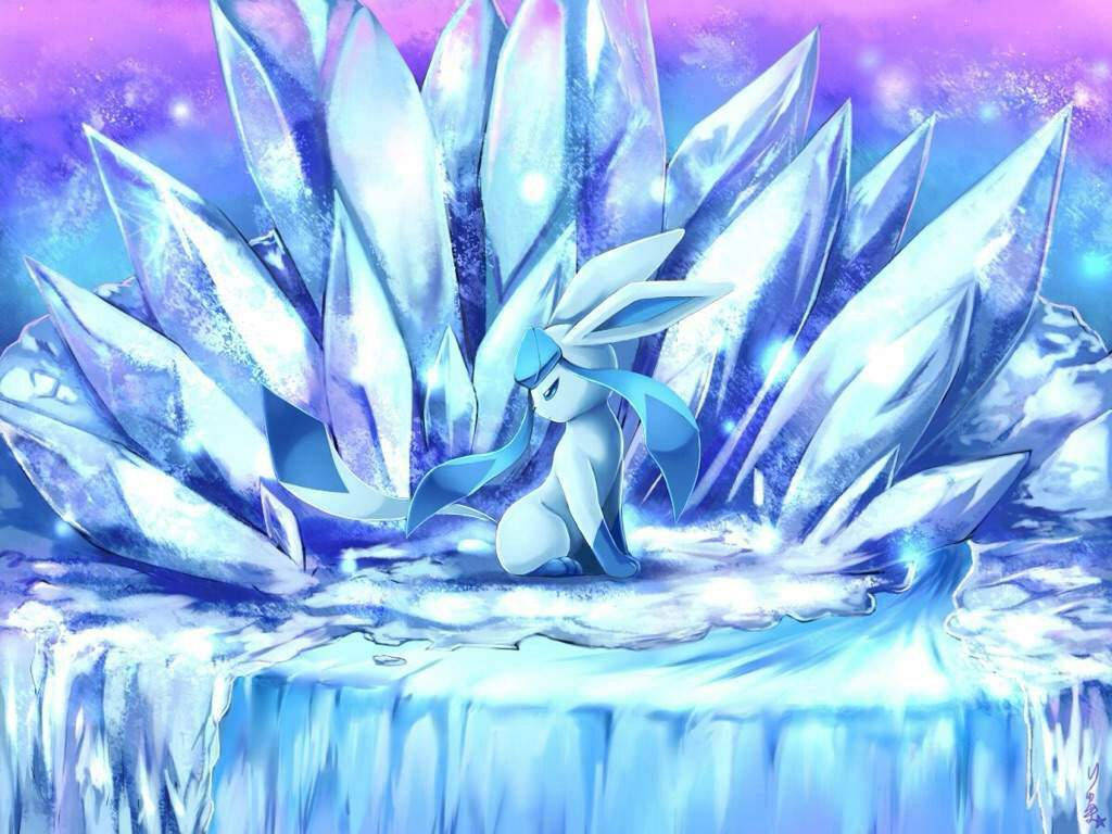 Embrace The Charm Of Majestic Glaceon Background