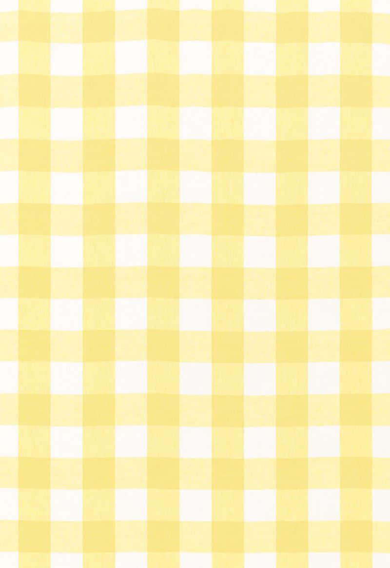 Embrace The Cheerful And Bold Energy Of Aesthetic Yellow Plaid