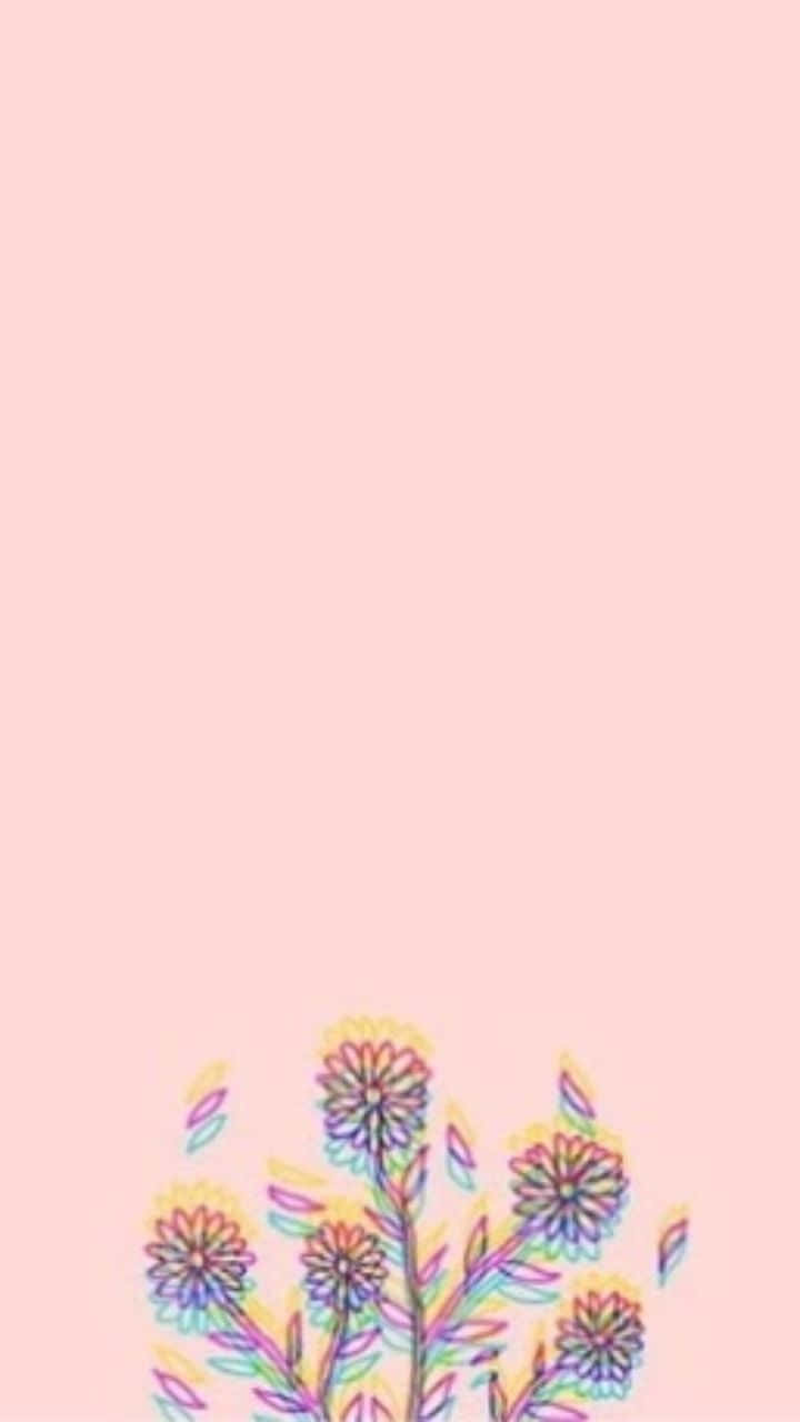 Embrace The Chic Vibrancy With This Pink Aesthetic Iphone Wallpaper.