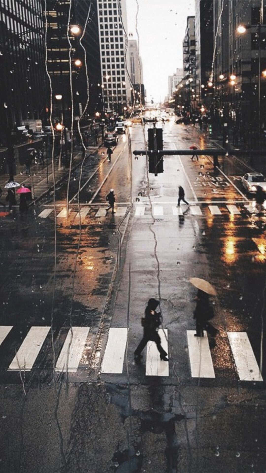 Embrace The City Lights With City Iphone Background