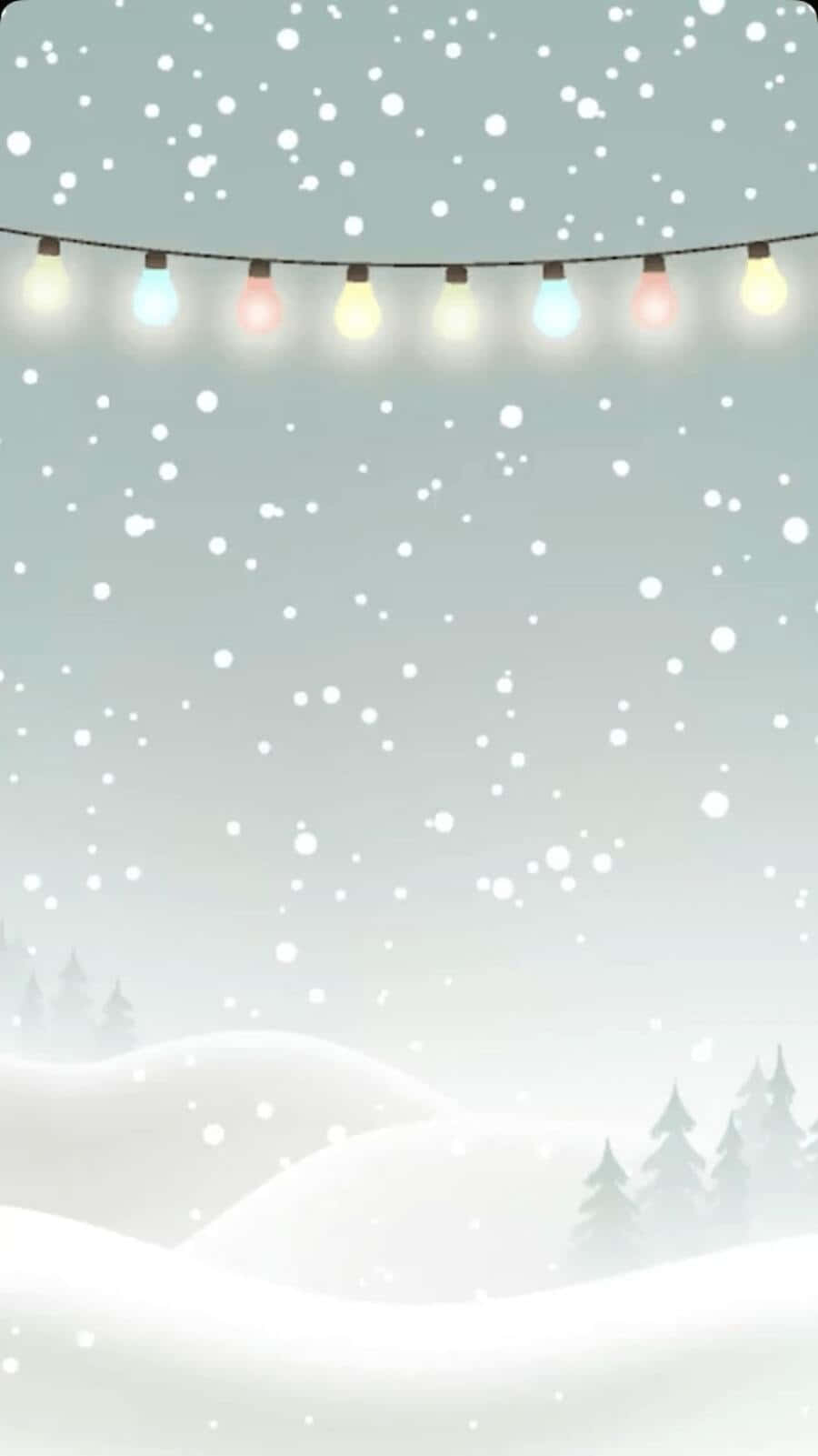 Embrace The Cozy Winter Vibes With This Beautiful Snow-covered Landscape. Background