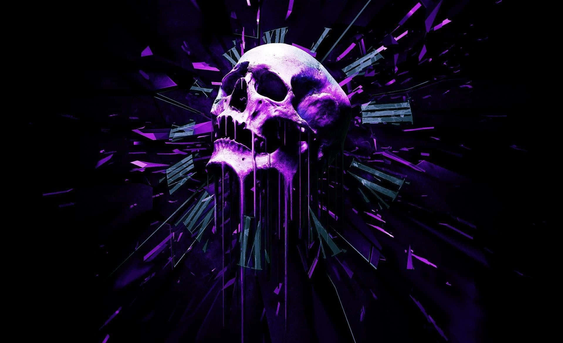 Embrace The Dark Side With Purple Skull Trooper Background