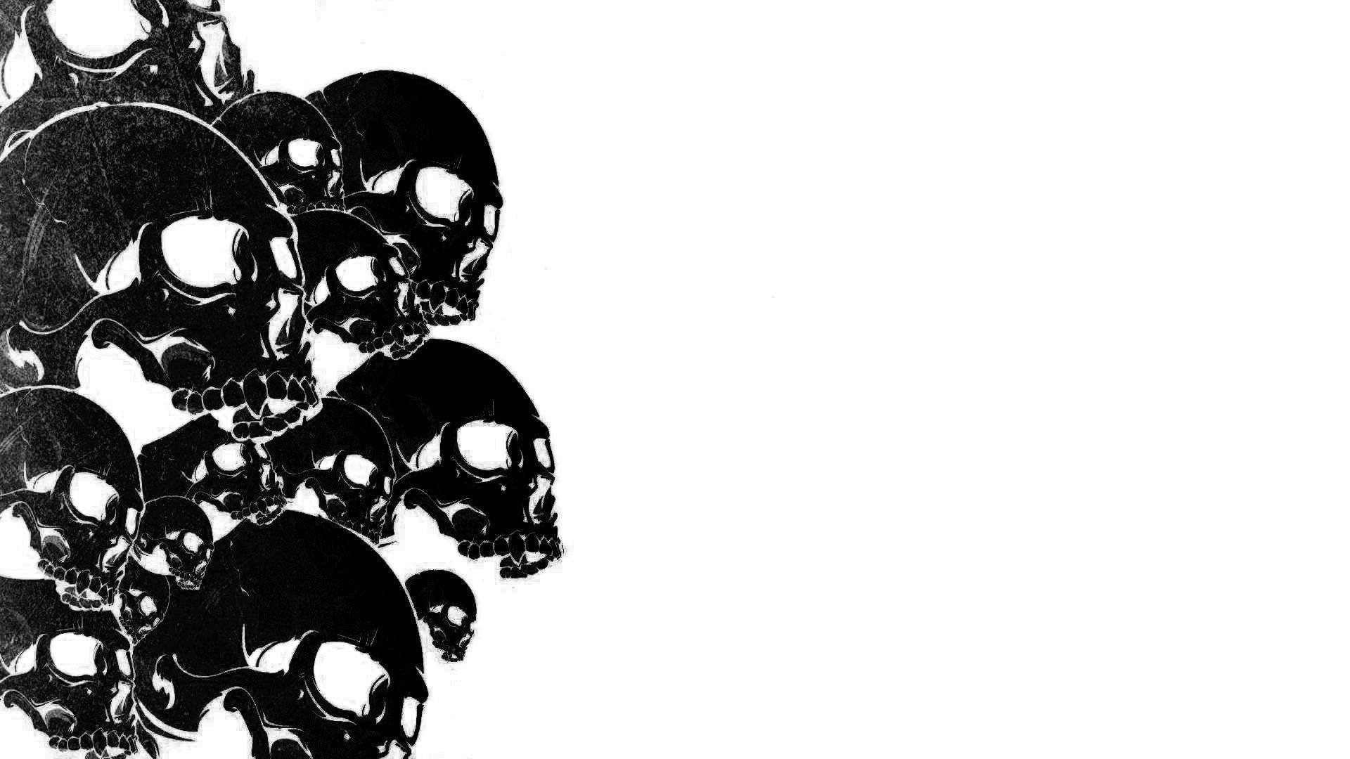 Embrace The Dark With Black Skull Background