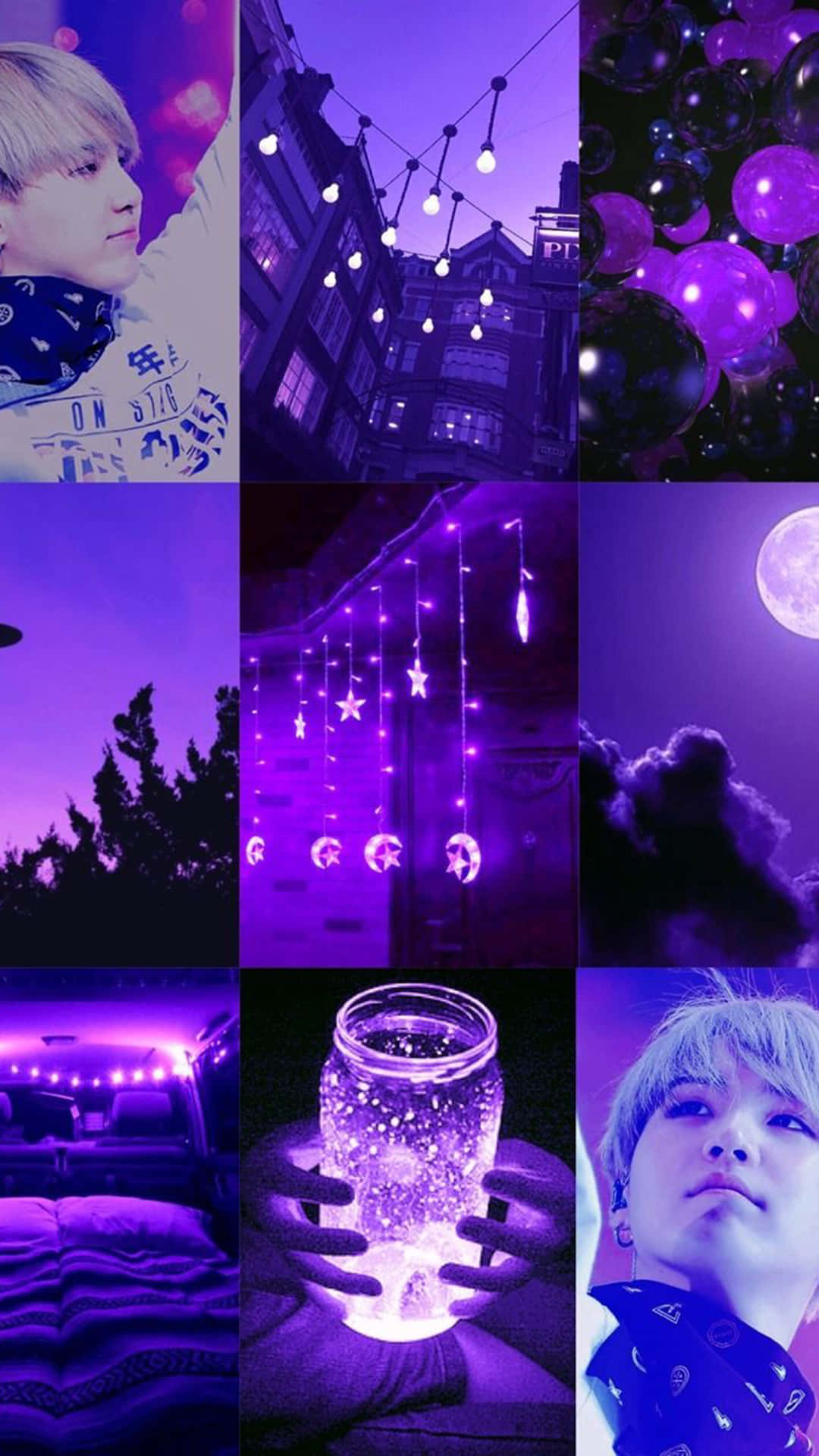 Embrace The Elegance Of Purple Aesthetic Collage