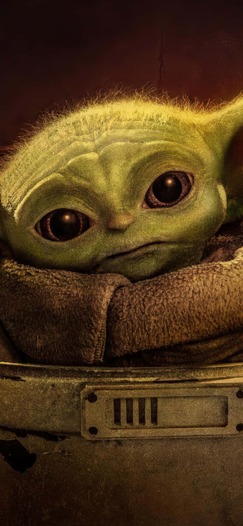 Embrace The Force With A Baby Yoda Phone Background