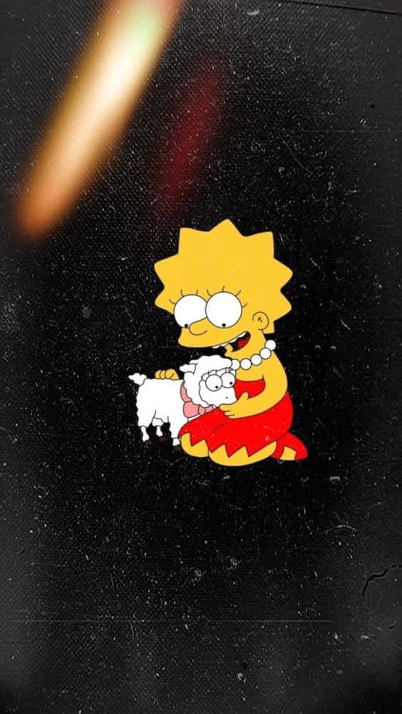 Embrace The Melancholy Art With Lisa Simpson Aesthetic. Background