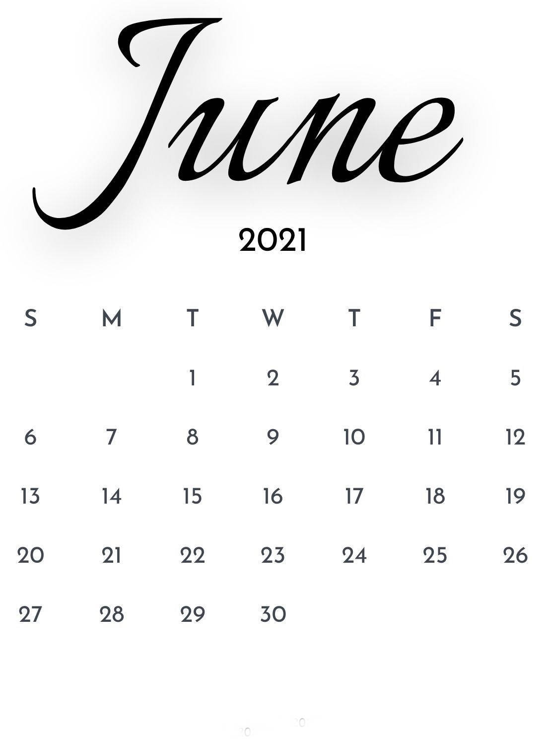 Embrace The Midyear Milestone - June 2021 Calendar