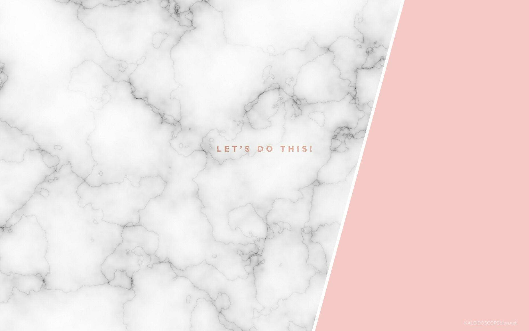 Embrace The Minimalism - White Marble Aesthetic With A Touch Of Pink. Background