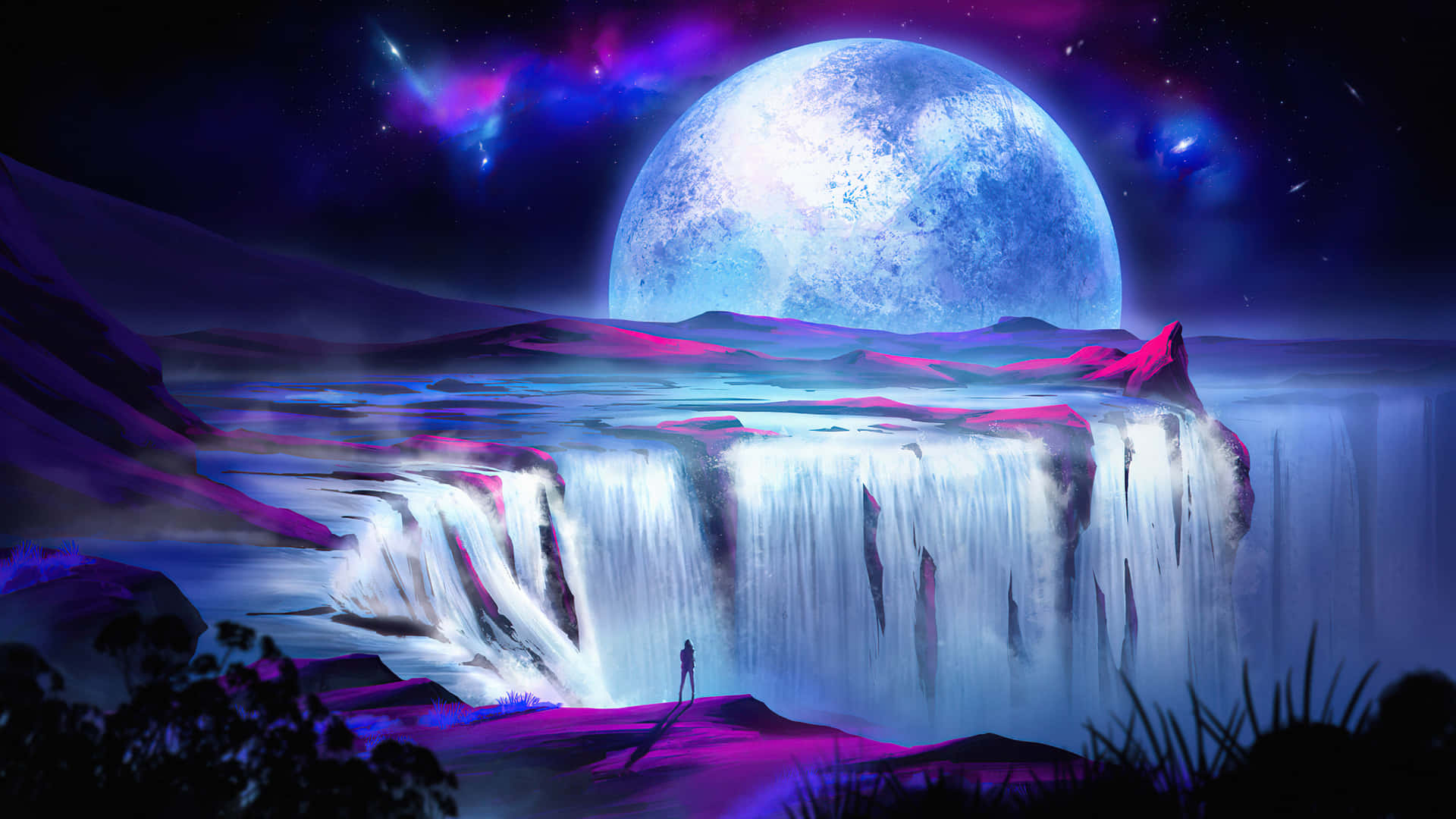 Embrace The Night, Discover The Magic Of The Moon Background