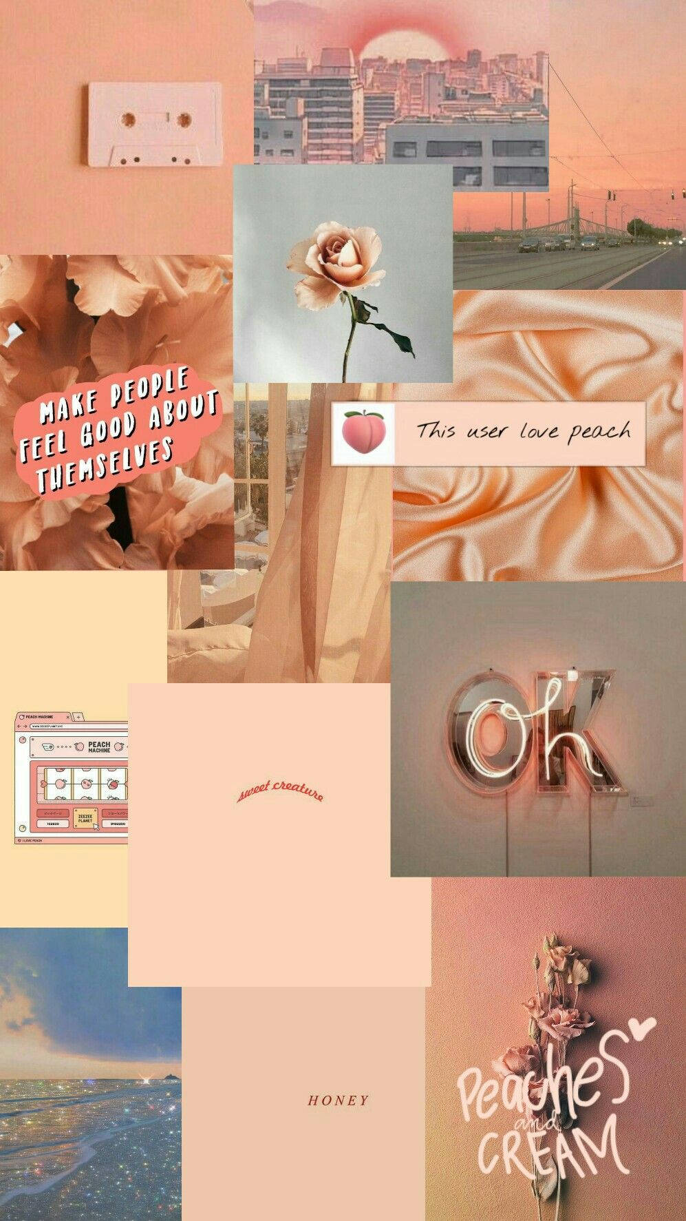 Embrace The Peach Aesthetic Vibrancy Background