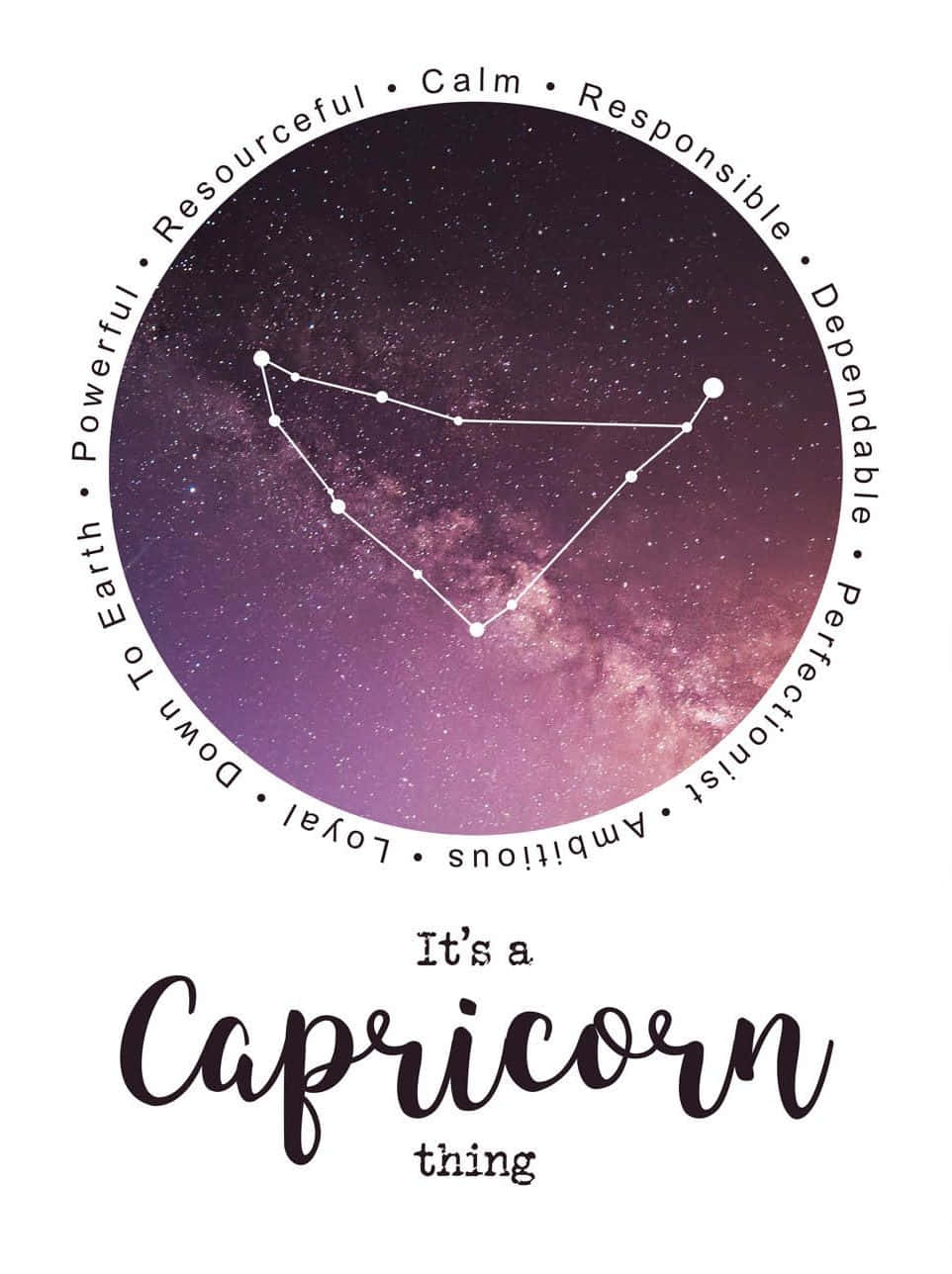 Embrace The Power Of Your Zodiac Sign With The Capricorn Aesthetic. Background