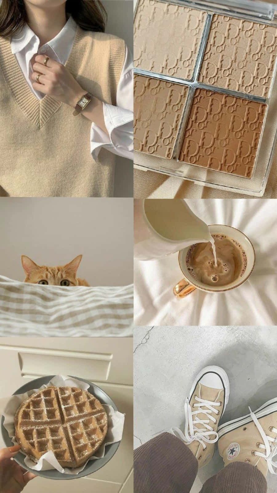 Embrace The Serenity Of Korean Beige Aesthetic Background