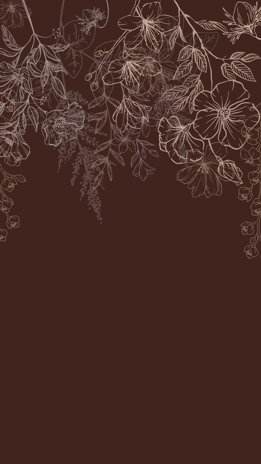 Embrace The Simplicity - Floral Minimalist Brown Aesthetic