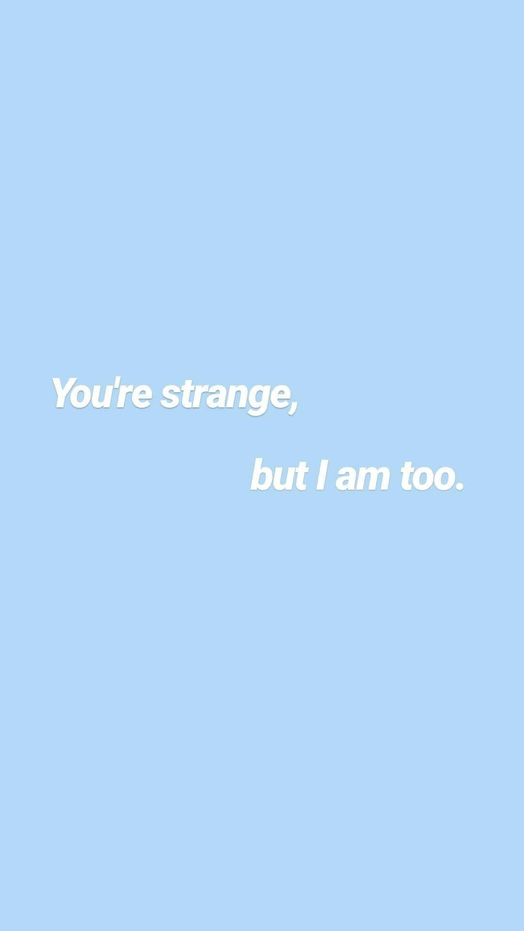 Embrace The Unique - Baby Blue Typography Aesthetic
