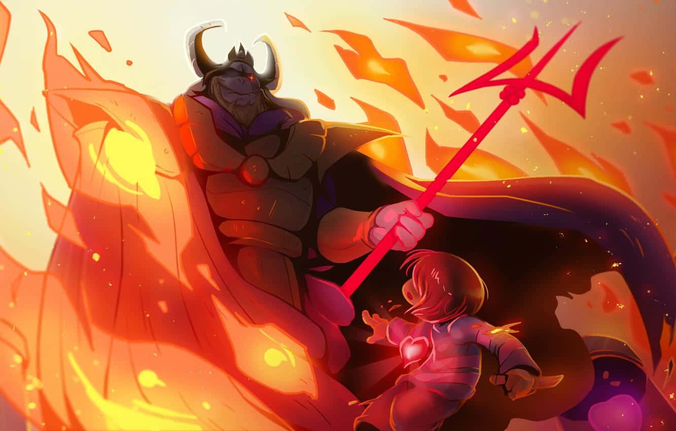 Embrace Your Adventure: Frisk Hypes Up For Battle In Undertale Background