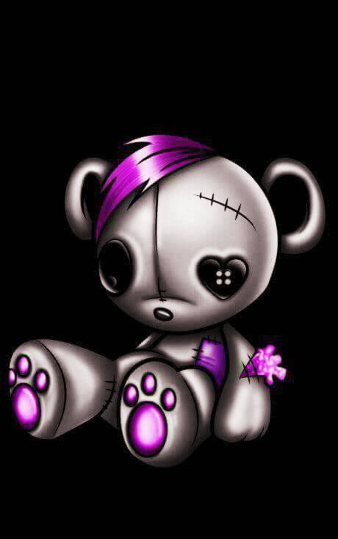 Embrace Your Darkness - Goth Teddy Bear Profile Picture Background