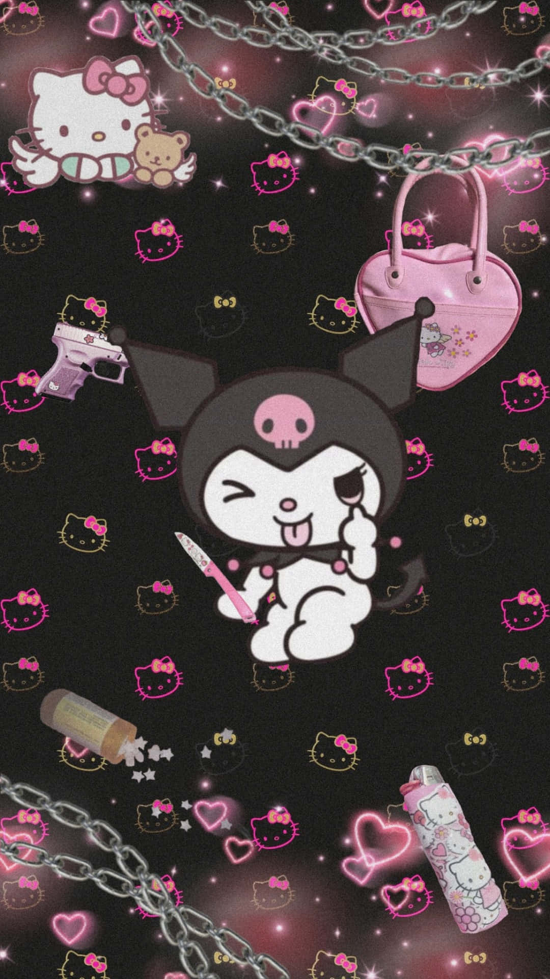 Embrace Your Emo Side With Hello Kitty Background