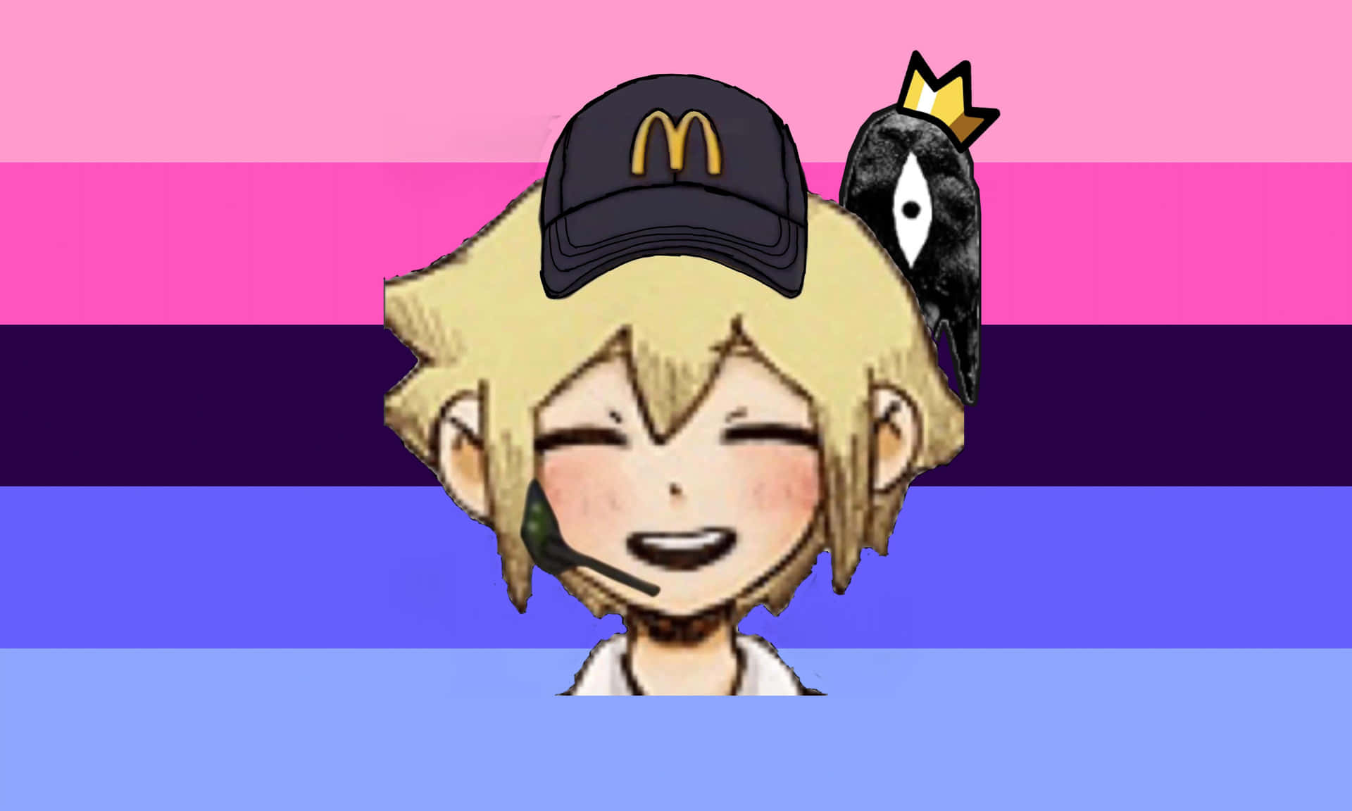 Embrace Your Identity With Our Omori Pfp That Highlights The Magnificent Blend Of Genderfluid Pride Flag Colors.