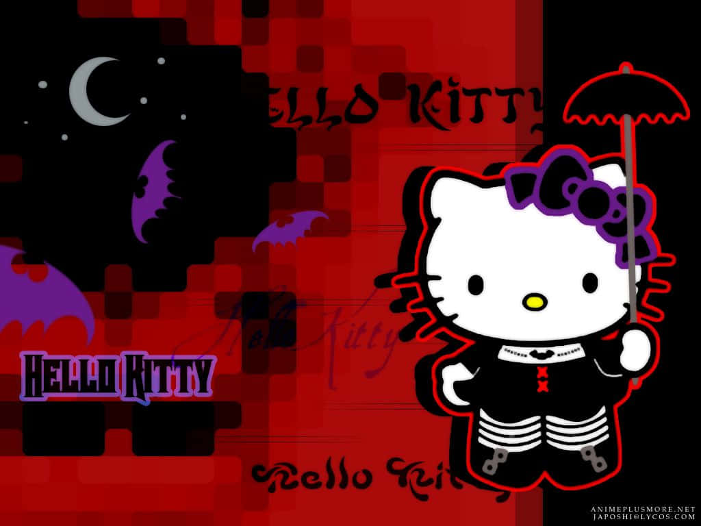 Embrace Your Inner Emo With Hello Kitty Background