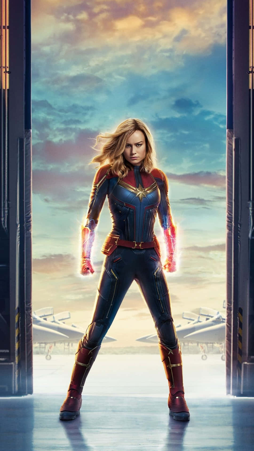 Embrace Your Inner Heroine With Captain Marvel 3d Background