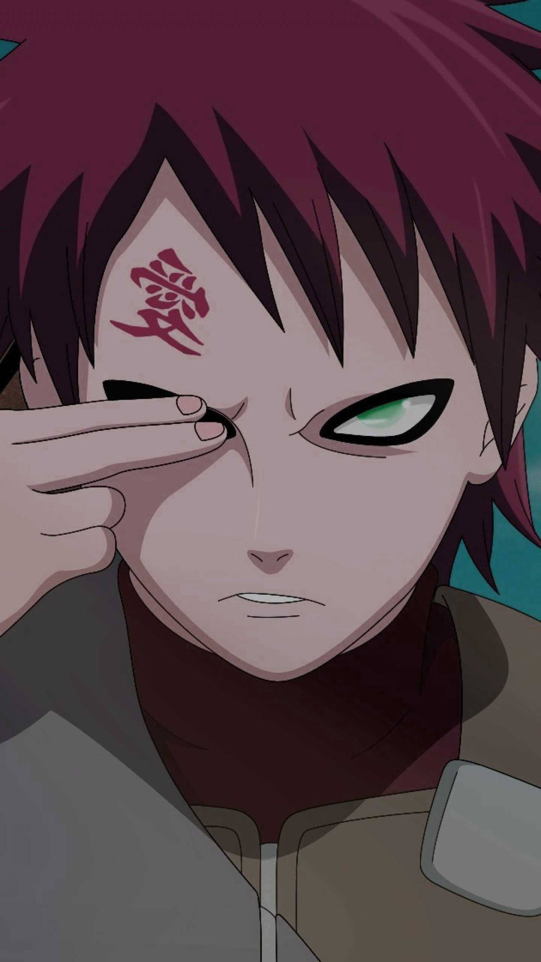 Embrace Your Inner Ninja With This Exclusive Gaara Iphone Wallpaper. Background