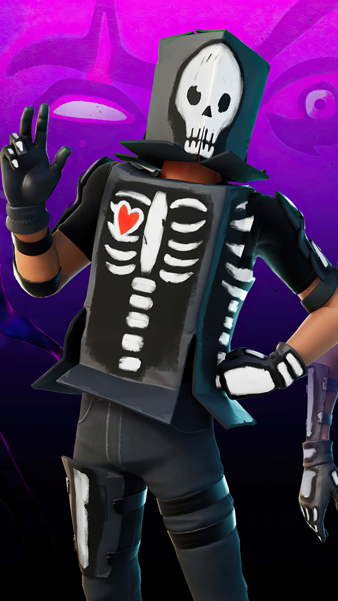 Embrace Your Inner Warrior With The Purple Skull Trooper Background