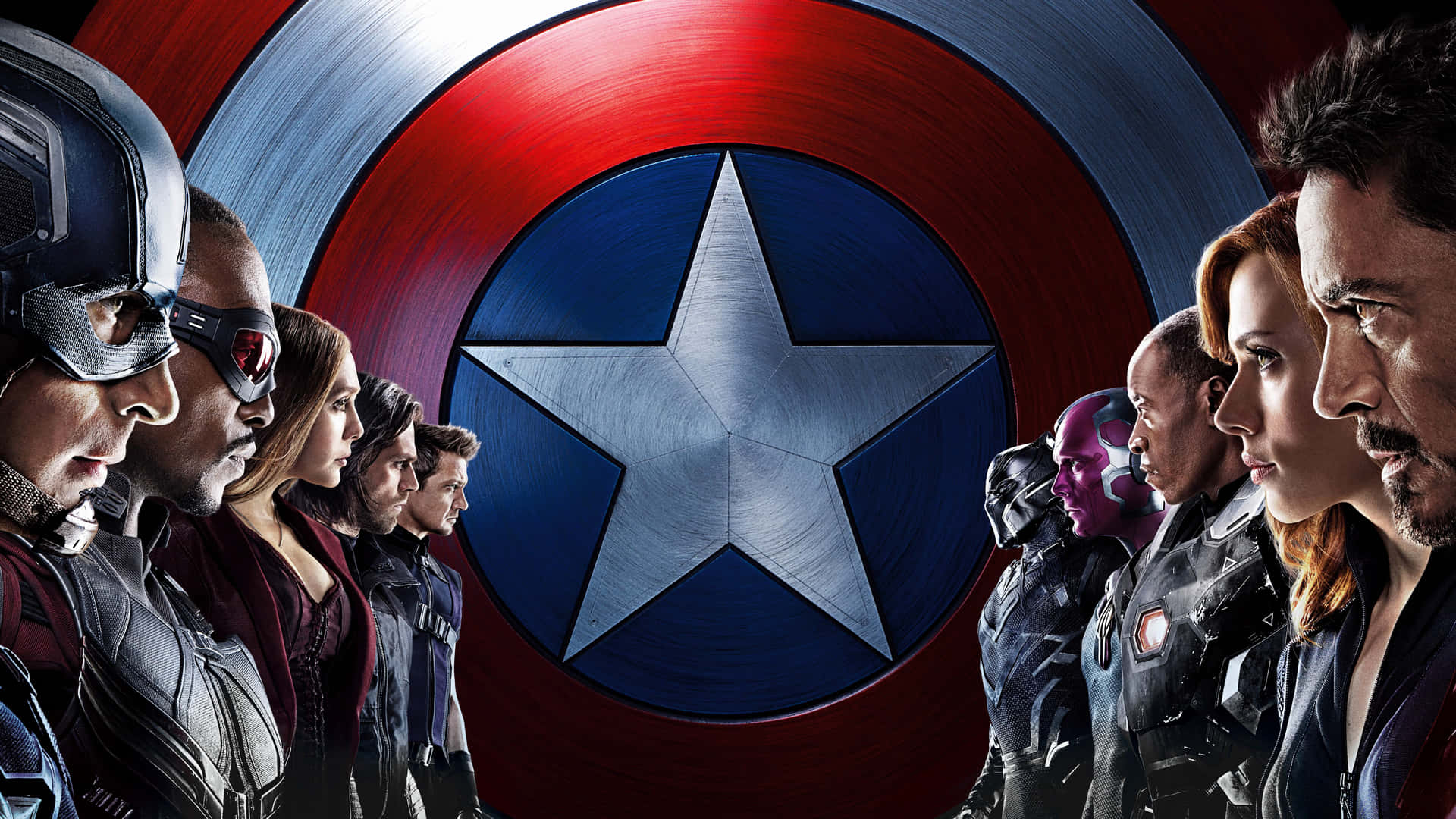 Embrace Your Patriotic Side With Captain America Dual Screen Wallpaper. Background