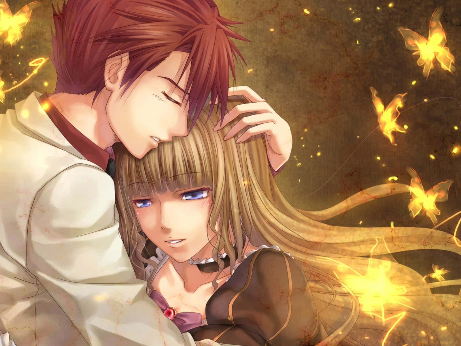 Embracein Golden Glow Background