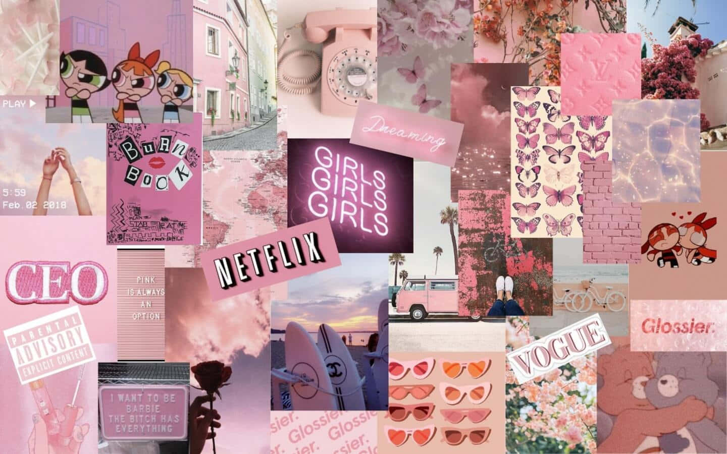 Embracing 90's Vibes In Vintage Baddie Style Background