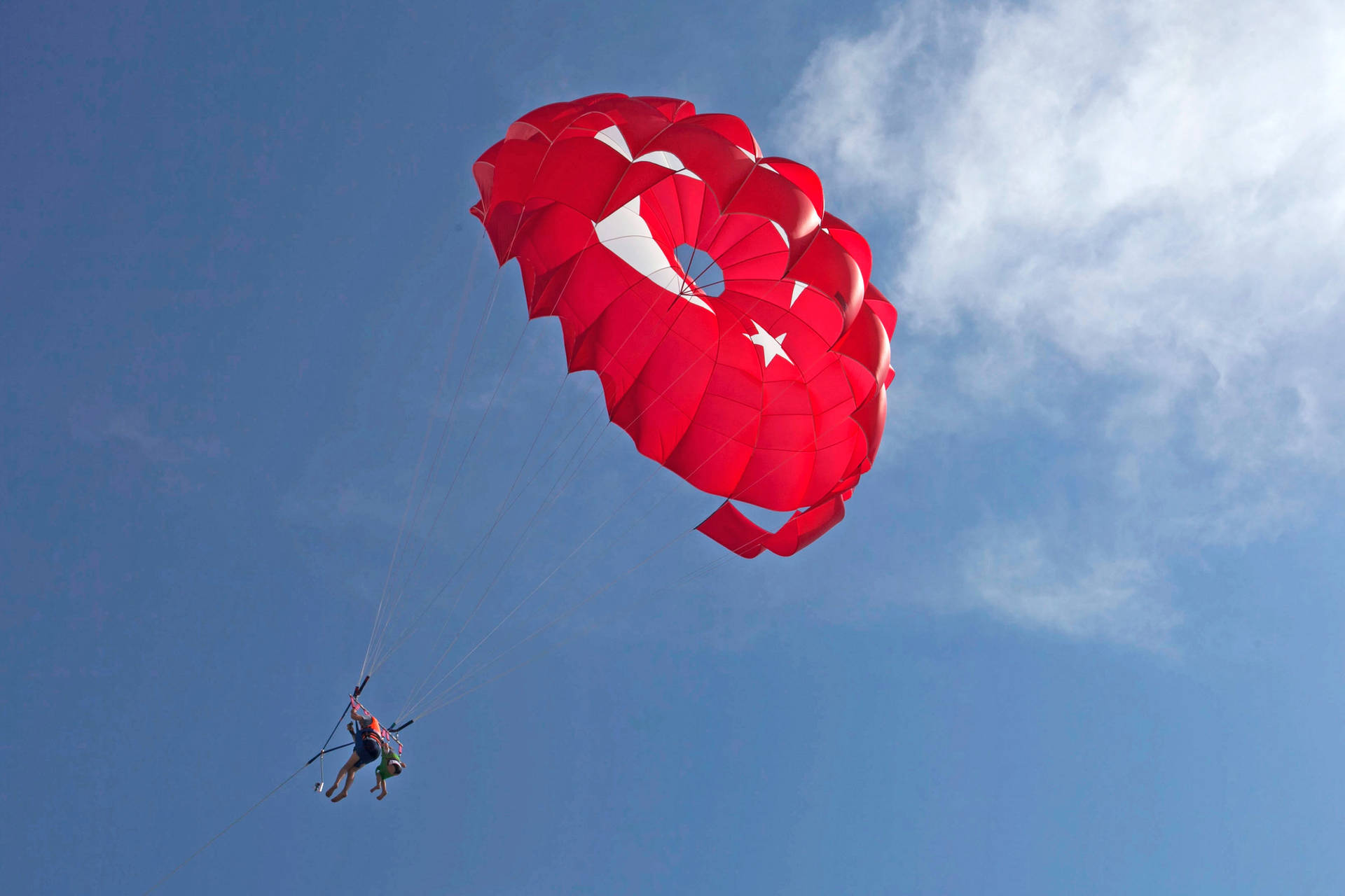 Embracing Adventure With Parasailing Background