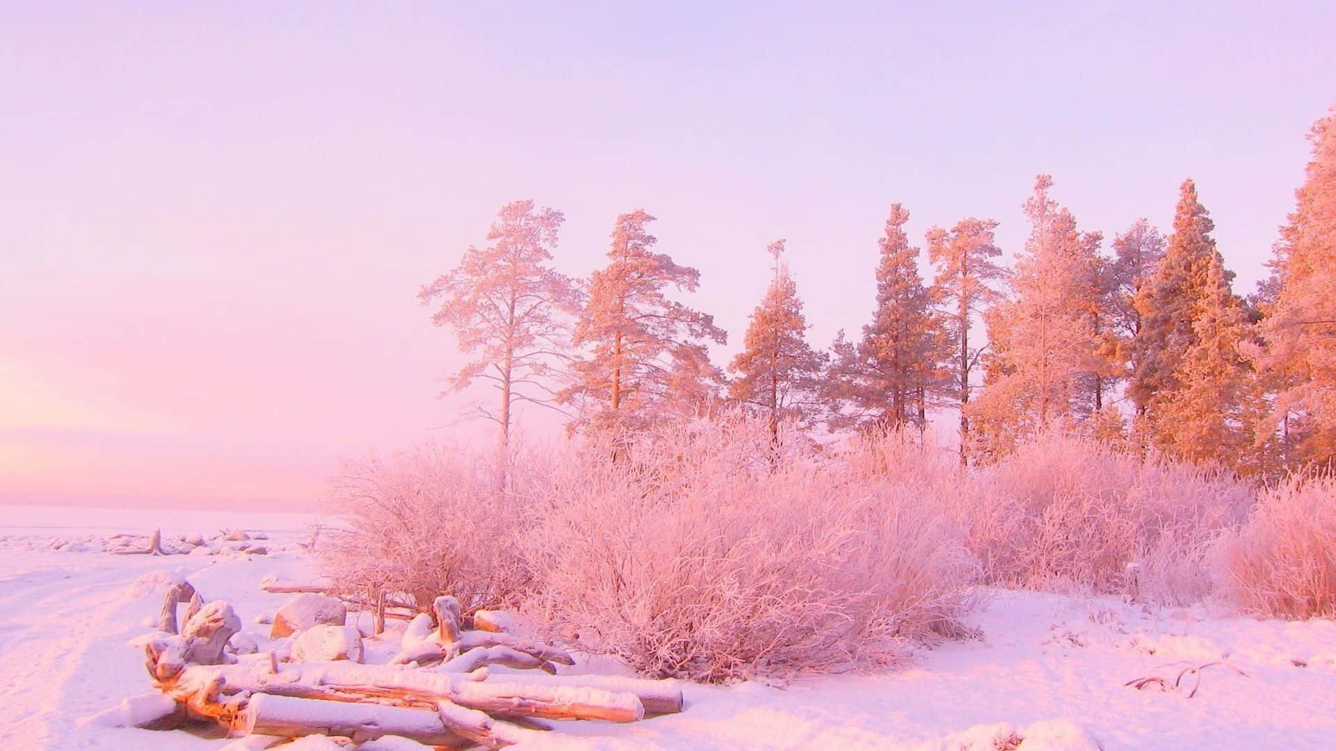 Embracing The Cozy Winter Wonderland Background