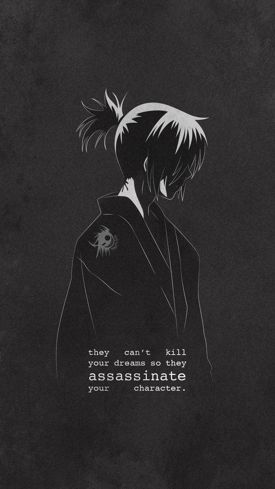 Embracing The Darkness: Inspiring Dark Anime Quote. Background