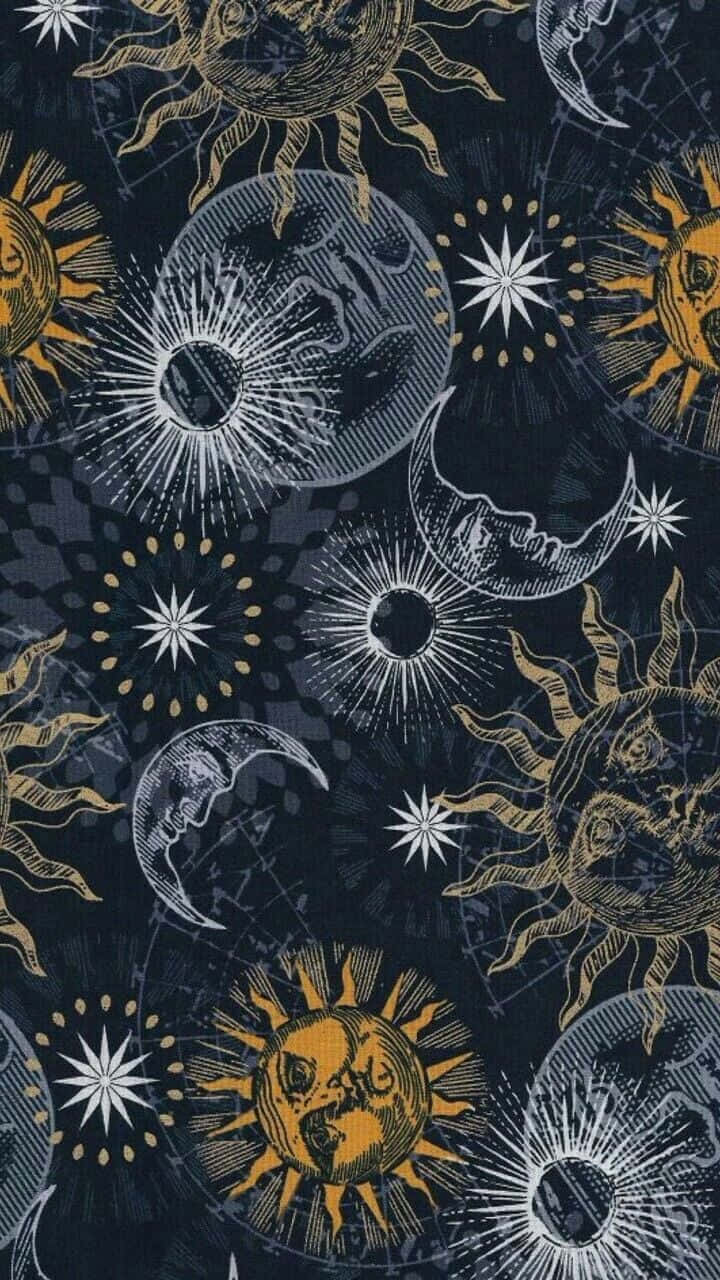 Embracing The Harmony Of Sun And Moon Background
