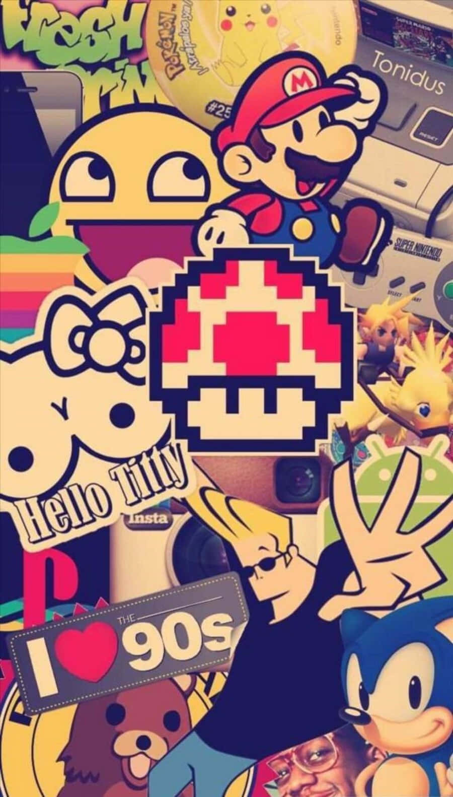 Embracing The Past - Vintage Cartoon Aesthetic Wallpaper Background