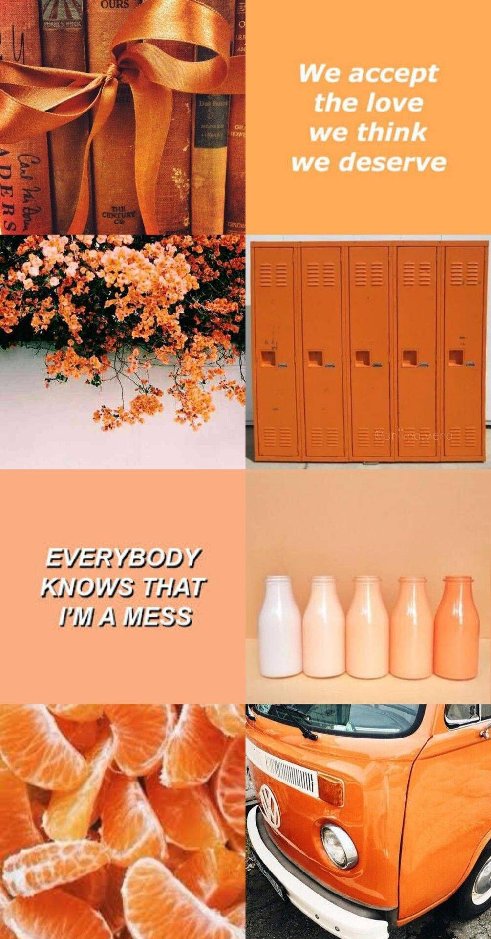 Embracing The Warmth - A Pastel Orange Aesthetic Collage