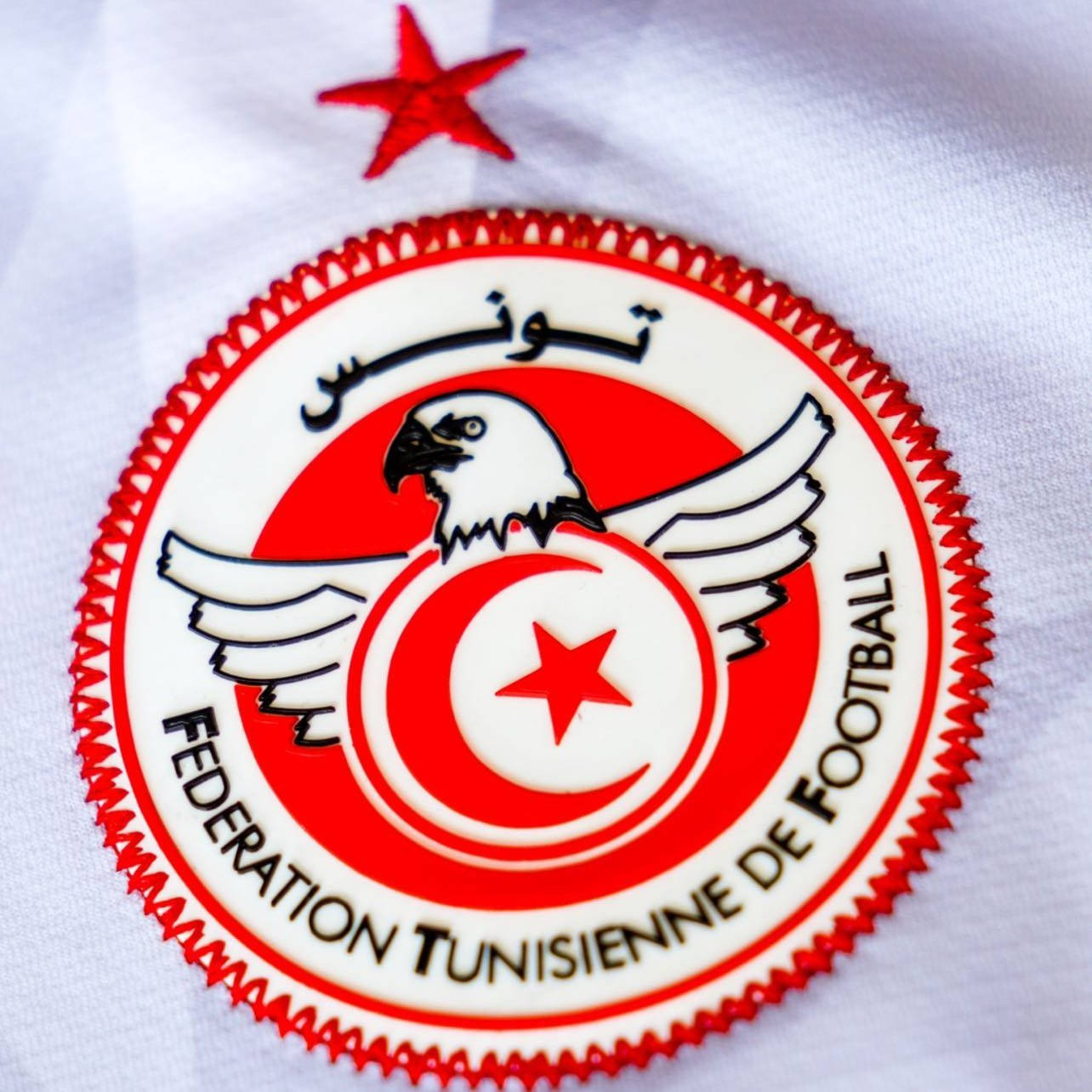 Embroidered Tunisia National Football Team Logo Background