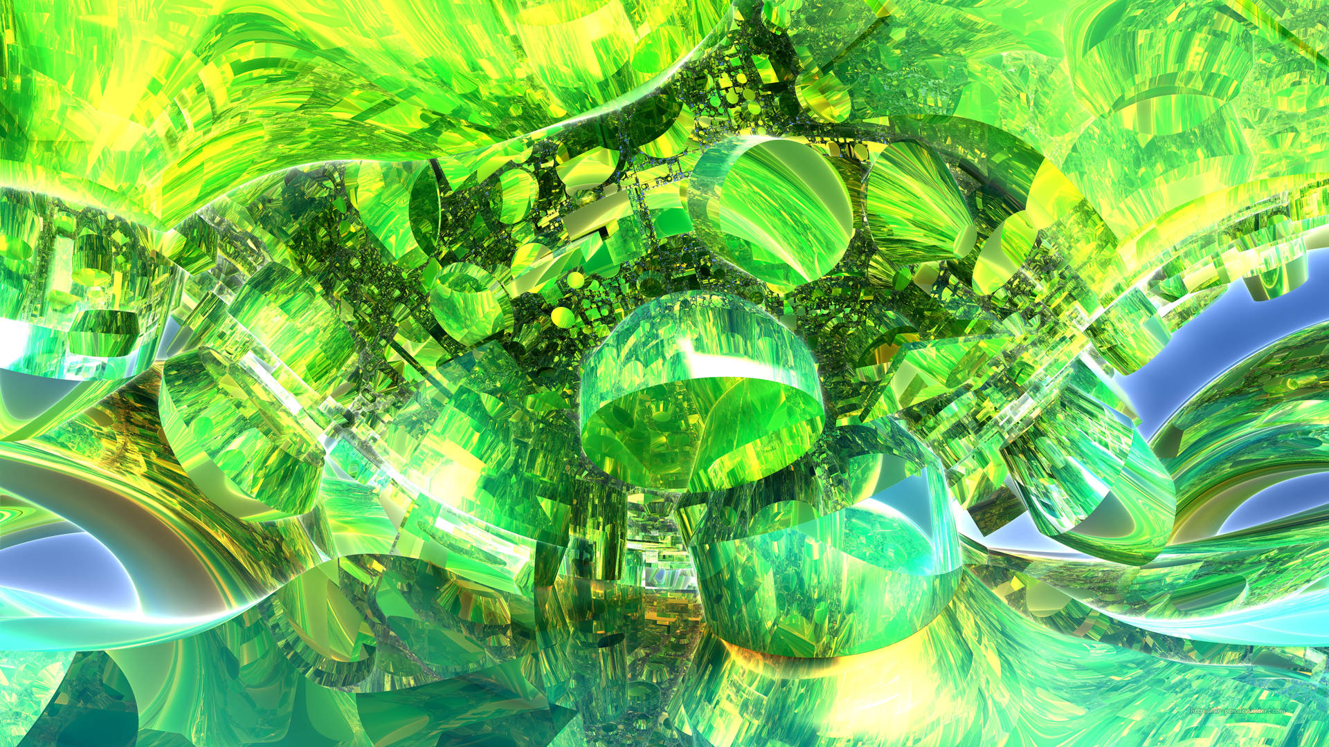 Emerald Green Abstract Artwork