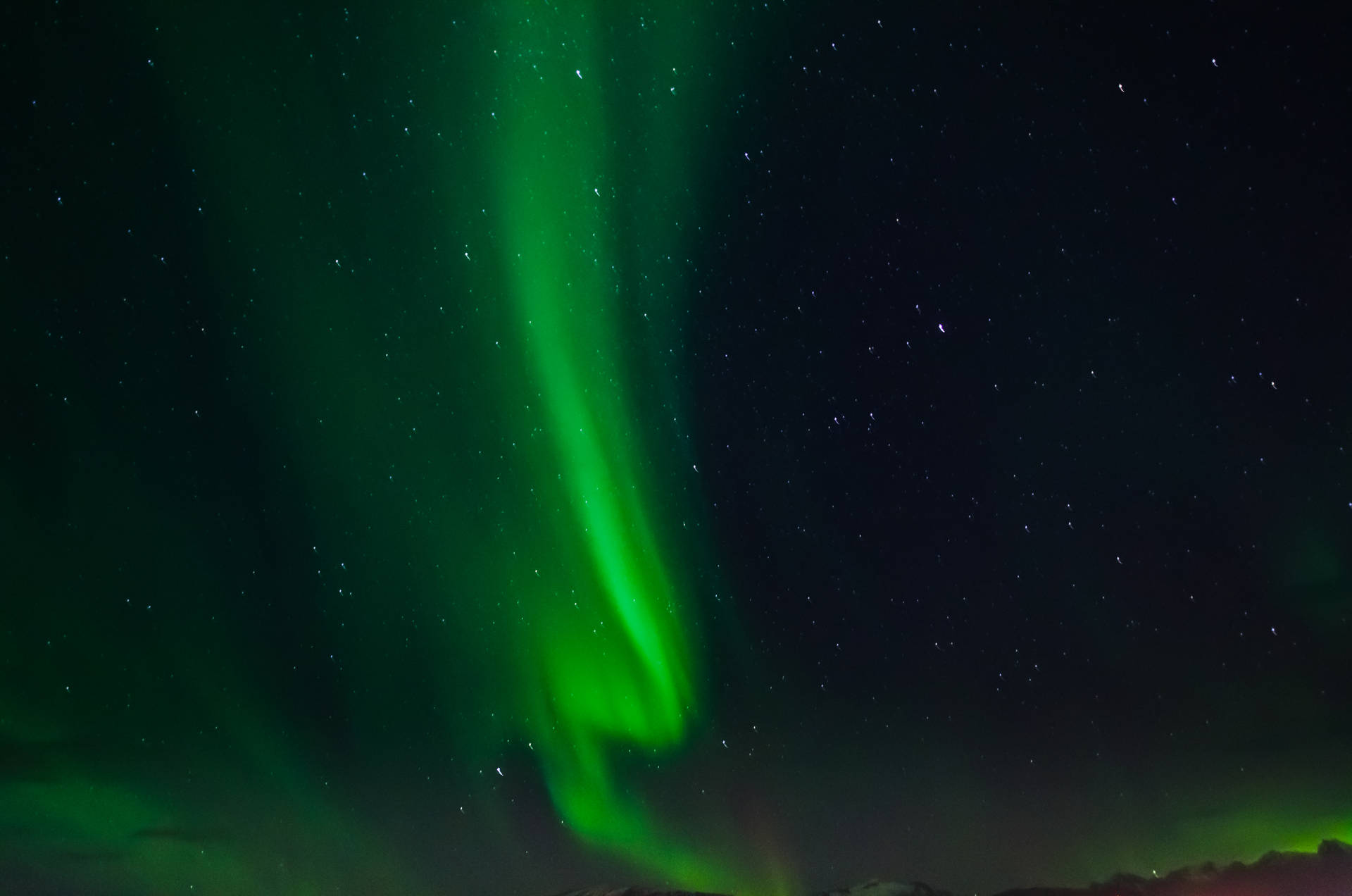 Emerald Green Aurora Background