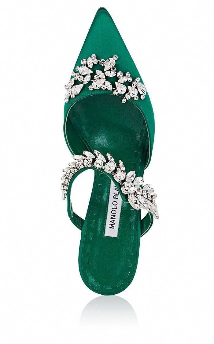 Emerald Green Manolo Blahnik Stiletto Background