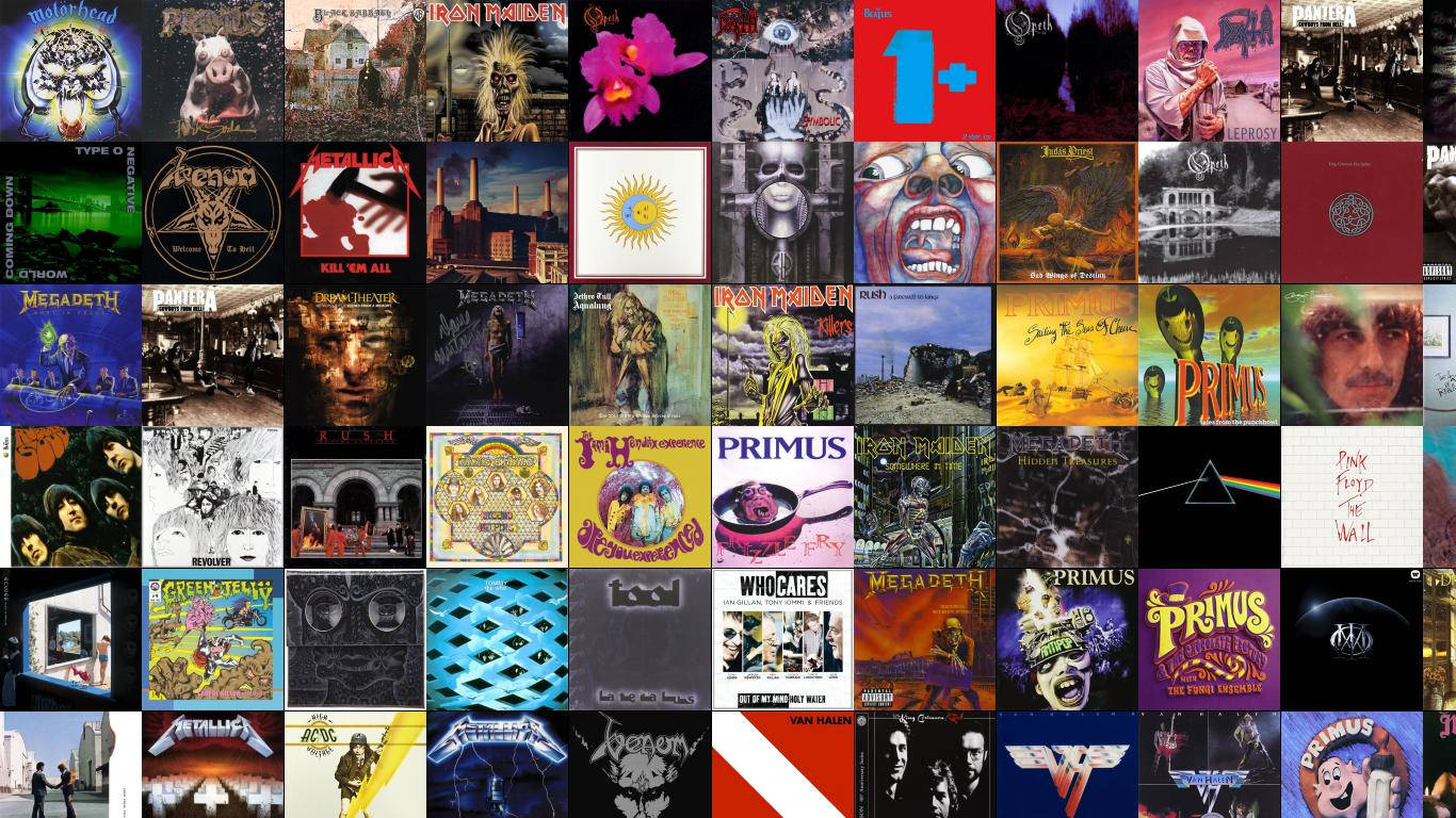 Emerson Lake & Palmer Rock Albums Collage Background