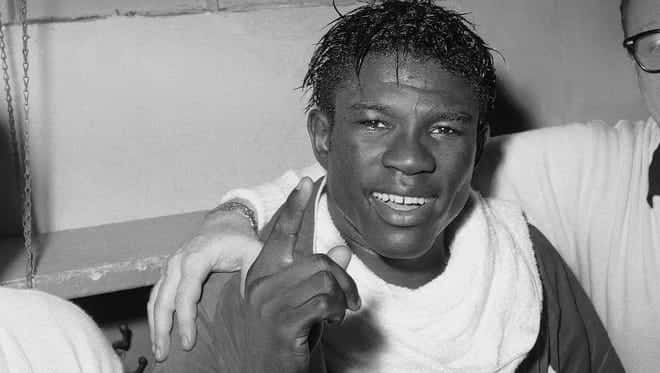 Emile Griffith Pointing Up Background