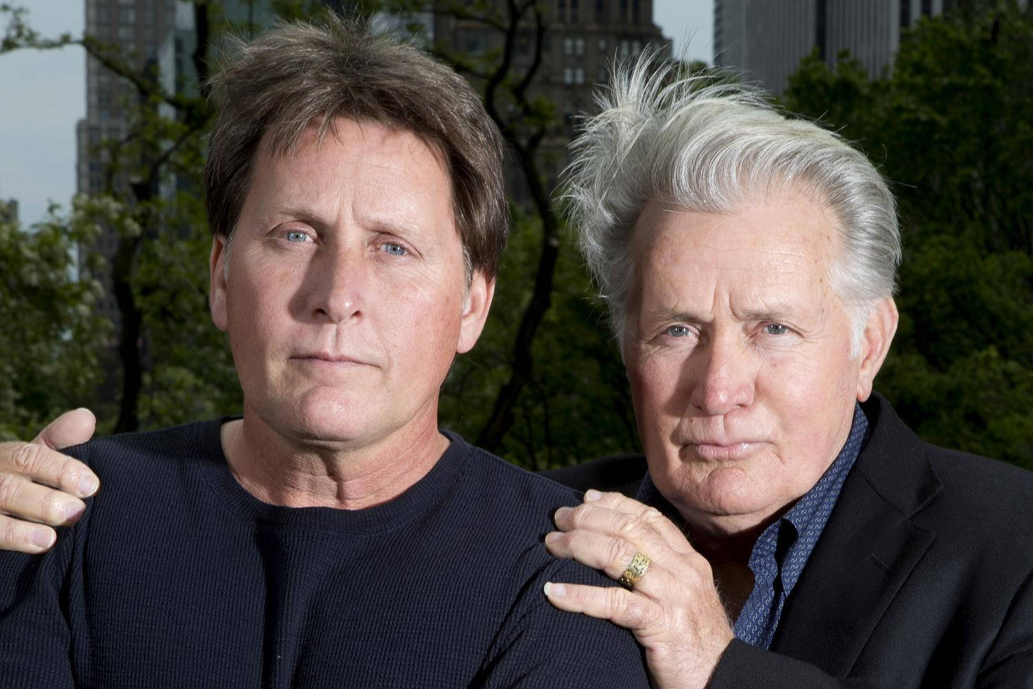 Emilio Estevez And Martin Sheen At The London Times Event Background