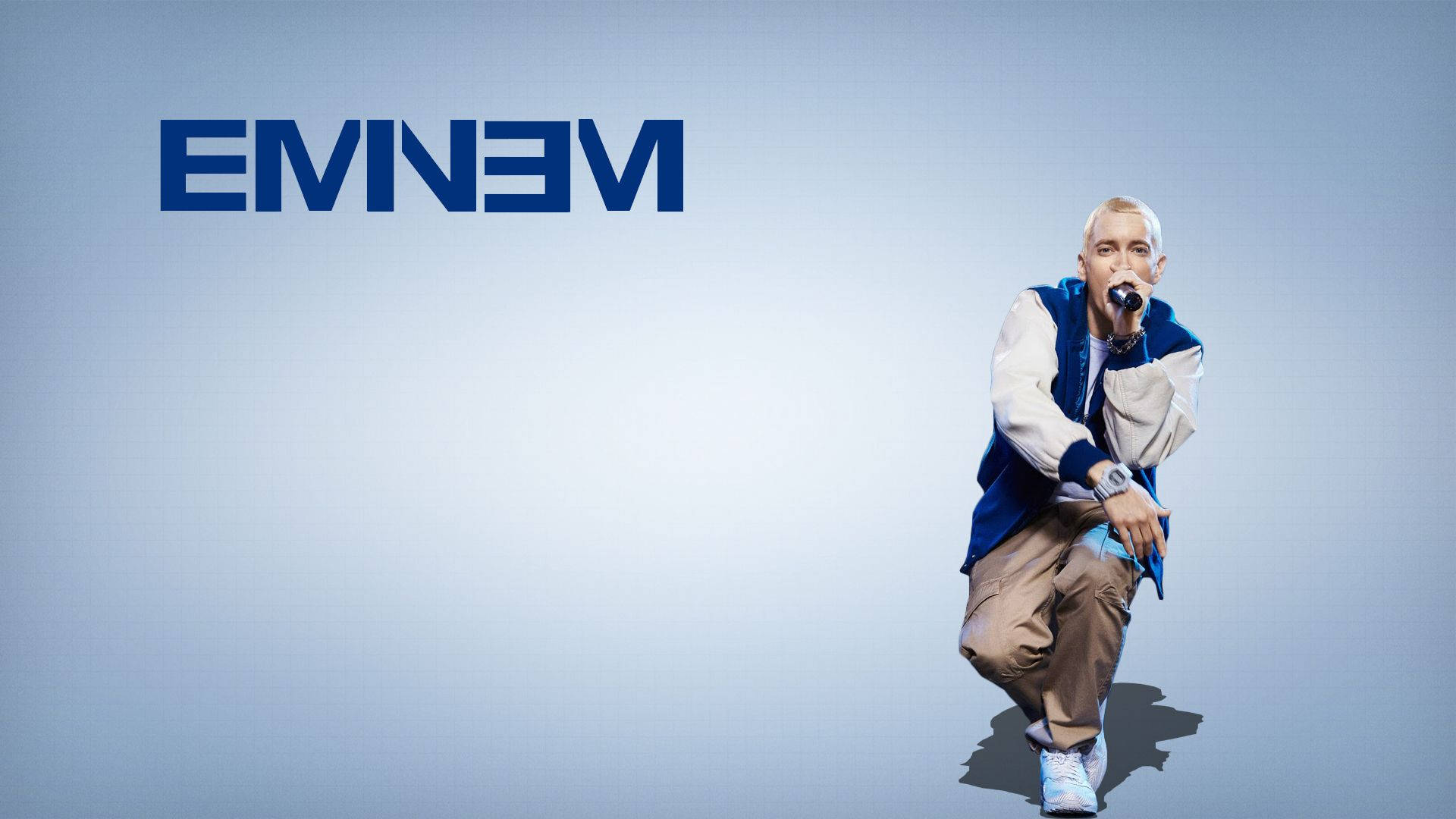 Eminem In Blue Fanart Background