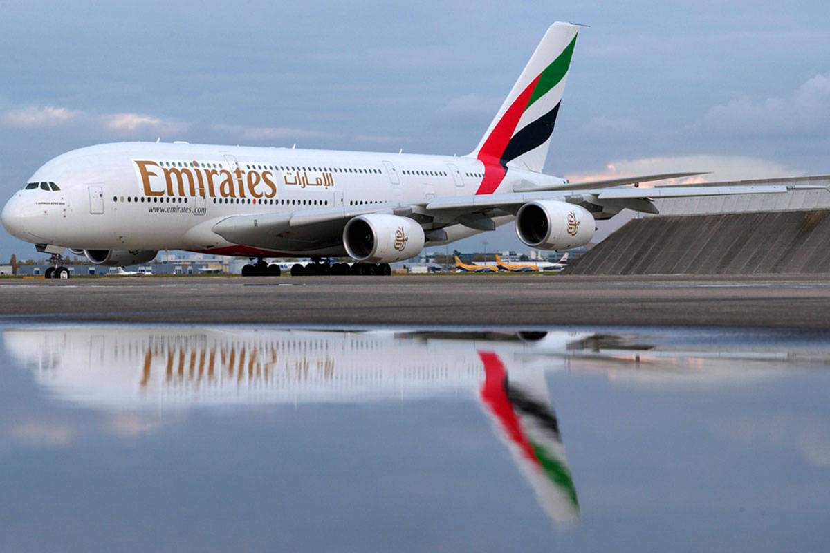 Emirates 747-8 Double-decker Airbus Background