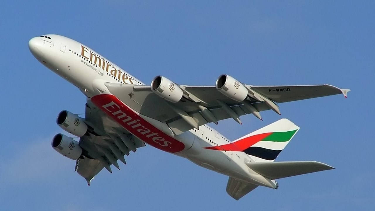 Emirates Flagship Airplane Airbus 380 Background